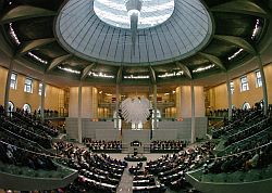 Blick in den Plenarsaal des Deutschen Bundestages