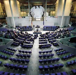 Plenarsaal am Freitag.