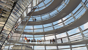 Innenansicht der Kuppel des Reichstagsgebäudes