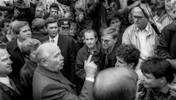 1989, Michail Gorbatschow anlässlich des 40. Jahrestags der DDR in Ostberlin