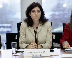 Diana Golze (DIE LINKE.), derzeitige Vorsitzende der Kinderkommission, Klick vergrößert Bild