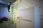 Studio des Bundeswahlleiters im Aufbau