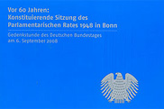 Zum Bestellservice für diese Publikation: Gedenkschrift: Vor 60 Jahren - Konstituierende Sitzung des Parlamentarischen Rates